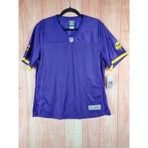 NFL Pro Line Vintage Womens Jersey Large Purple V-Neck Minnesota Vikings